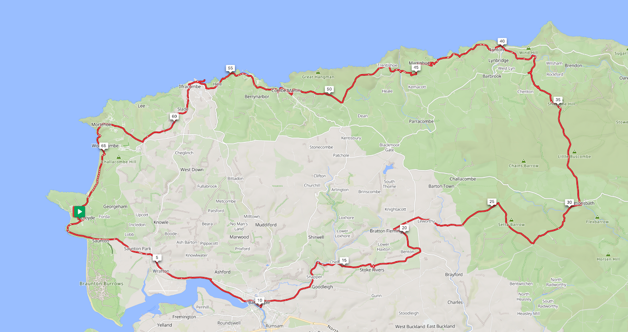 Lynton Loop Map